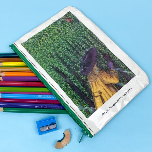 Image of The Secret Garden Book Page Pencil Case