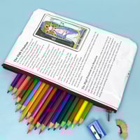 Image 1 of Tarot: High Priestess, 2 of Wands, Book Page Pencil Case