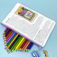 Image 1 of Tarot: the Lovers, 2 of Cups, Book Page Pencil Case