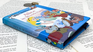 Image of Alice in Wonderland Book Wallet Blue