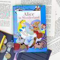 Image 1 of Alice in Wonderland Book Wallet Blue