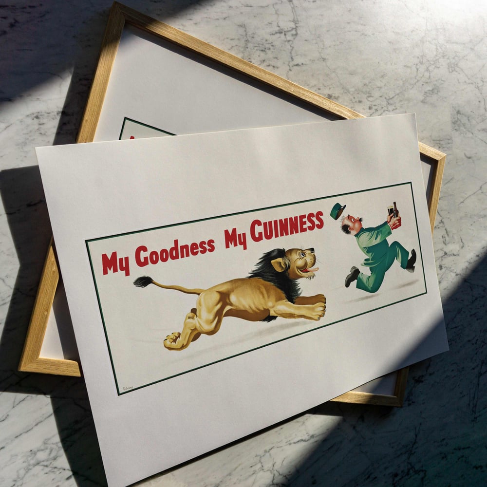 My Goodness My Guinness - Lion - John Gilroy Poster