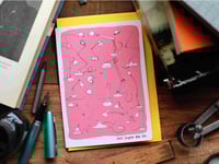 Image 1 of Vintage Lamps Greeting Card - 'YOU light ME UP!'