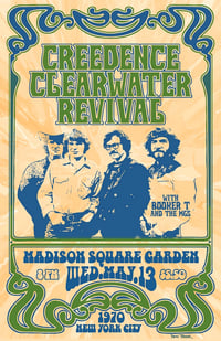 Creedence Clearwater Revival Concert Poster 13"x19"