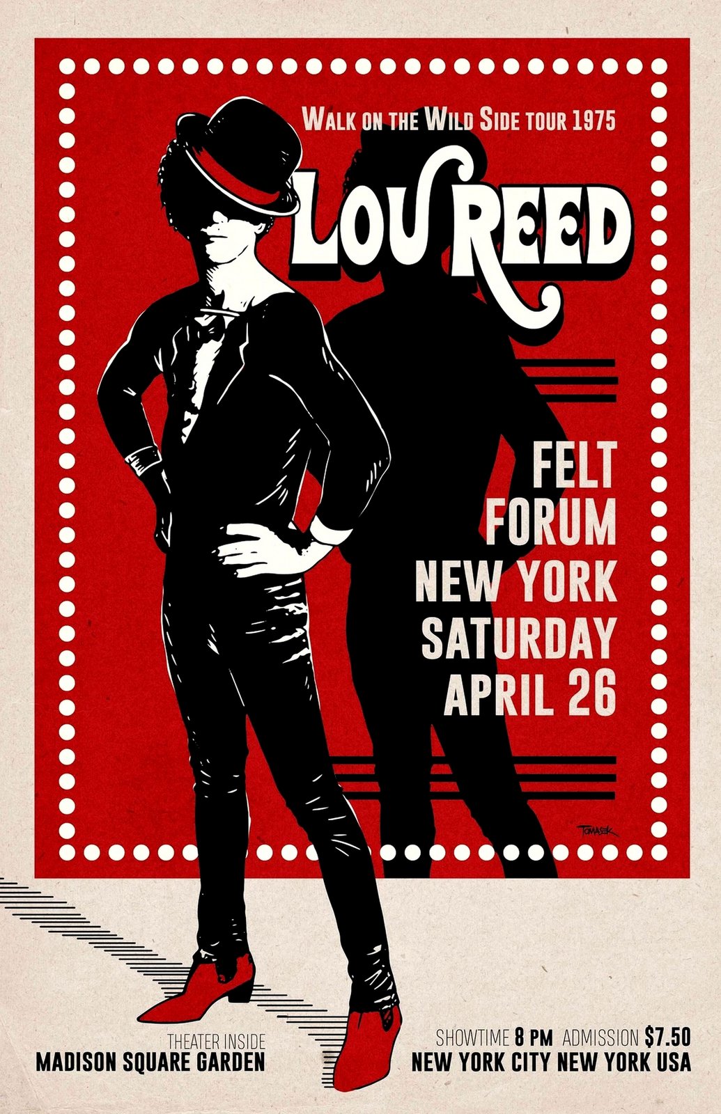Lou Reed 1975 Concert Poster 13