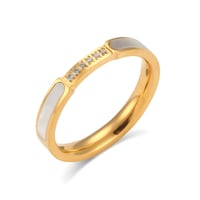 Image 4 of Gold Six Stone CZ Ring