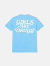 GIRLS ARE DRUGS® TEE - CAROLINA BLUE / WHITE