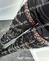 Image 3 of #1 BLOOD STAIN SPIKED LEGGINGS