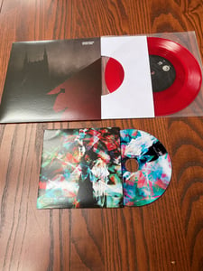 Image of Splitz!!! 7" on red vinyl with Churchburn & CD split with Under