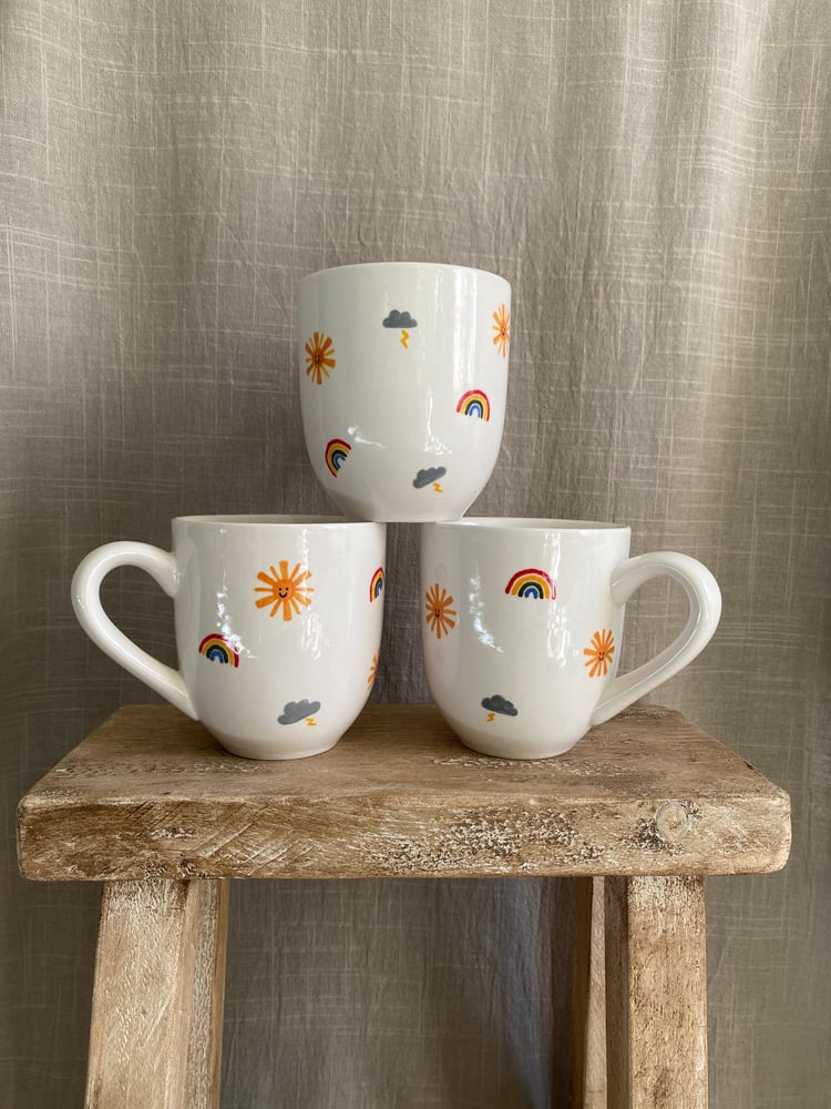 Image of hand painted ceramic tableware