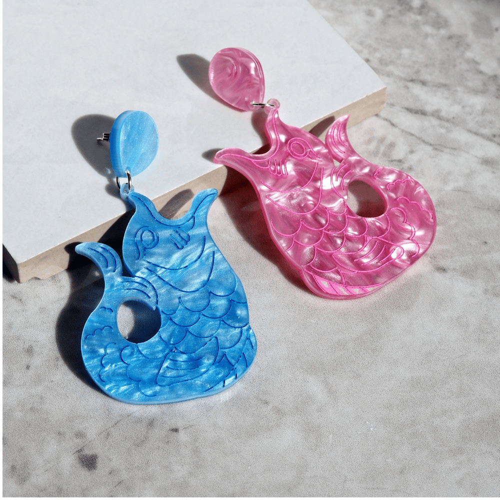Image of Gluggle Jug Acrylic Earrings  - Small + Statement