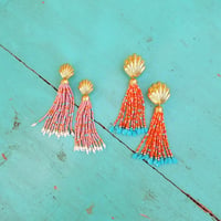Image 2 of Gold Shell & Pink Tassel