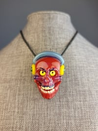 Image 2 of Retro Red SkullRocker Pendant