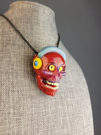 Image 3 of Retro Red SkullRocker Pendant