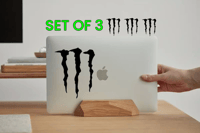 Monster Energy Laptop Decal, Set of 3 Decals, Buy 1 Get 2 Free!