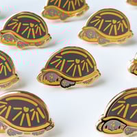 Image 2 of Western Box Turtle - Tiny Reptile Enamel Pins