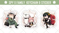 Image 1 of Spy X Family Keychain charms & Sticker