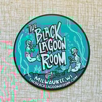 Image 2 of BLACK LAGOON ROOM Fiji Mermaid Logo 4" Vinyl Sticker