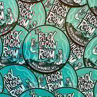 Image 1 of BLACK LAGOON ROOM Fiji Mermaid Logo 4" Vinyl Sticker