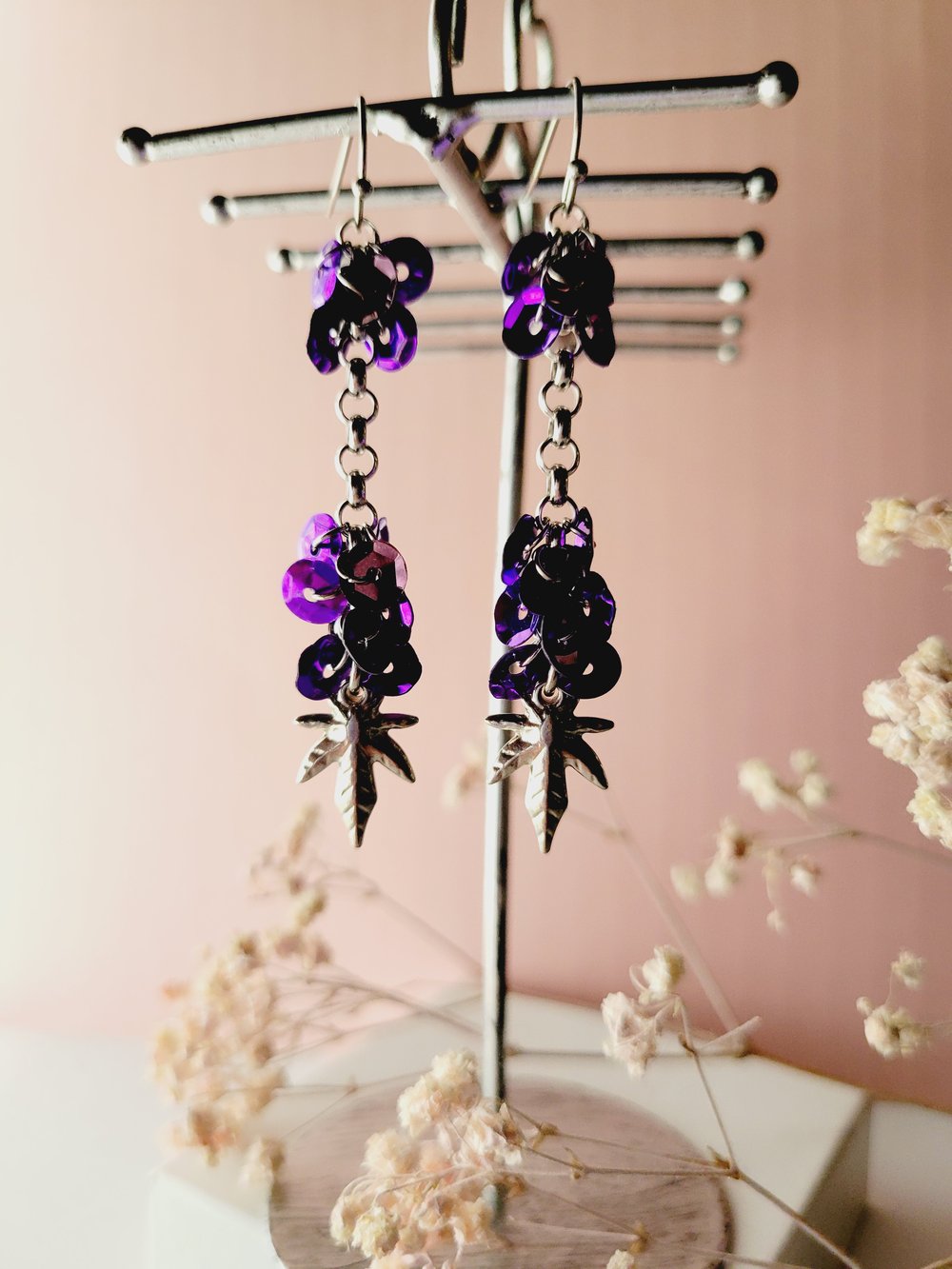 Image of HBC♡ "Candy Kush" Sequin Earrings 