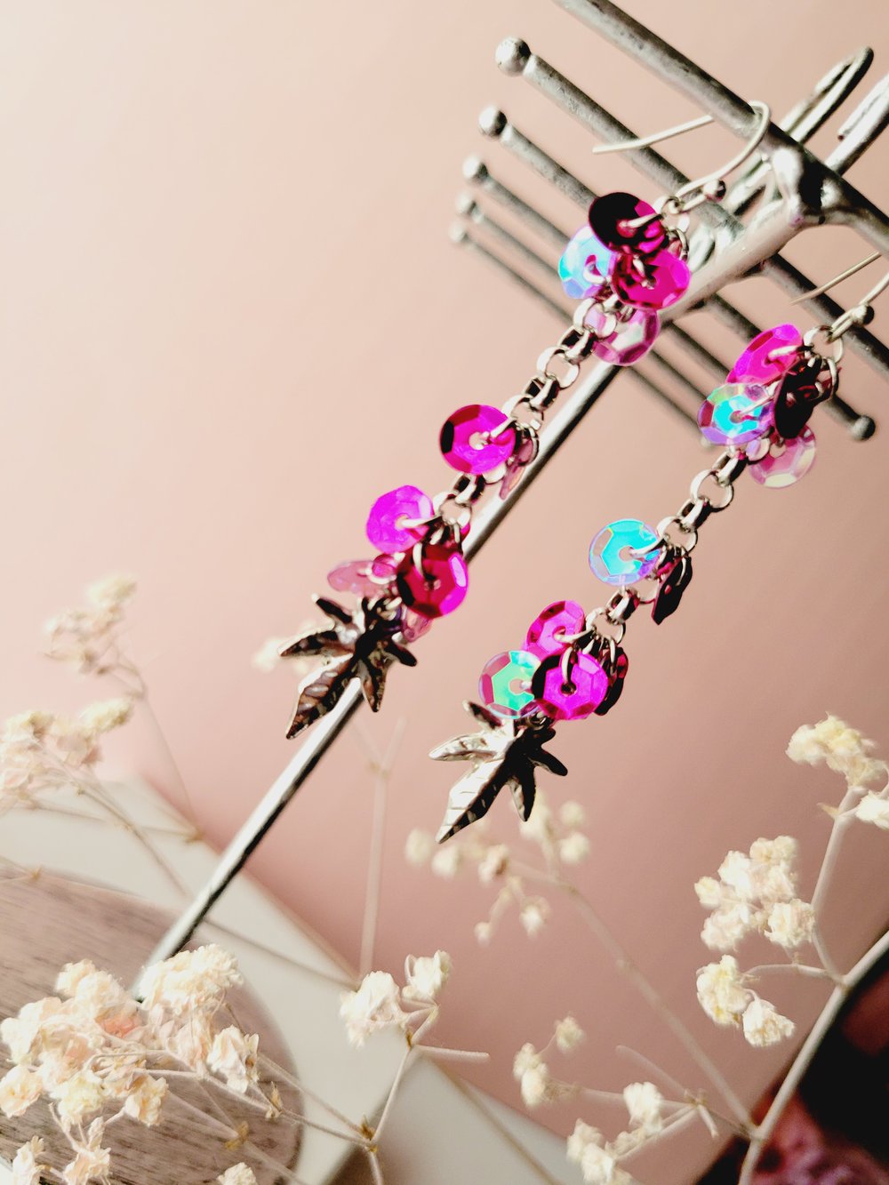 Image of HBC♡ "Candy Kush" Sequin Earrings 