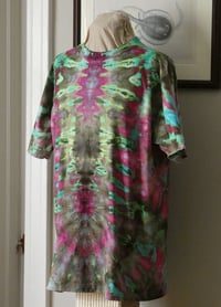 Image 1 of Butterfly Dragons -Multicolored Psychedelic Fold Ice Dyed t-shirt - Unisex/Men's M/L - Free Shipping