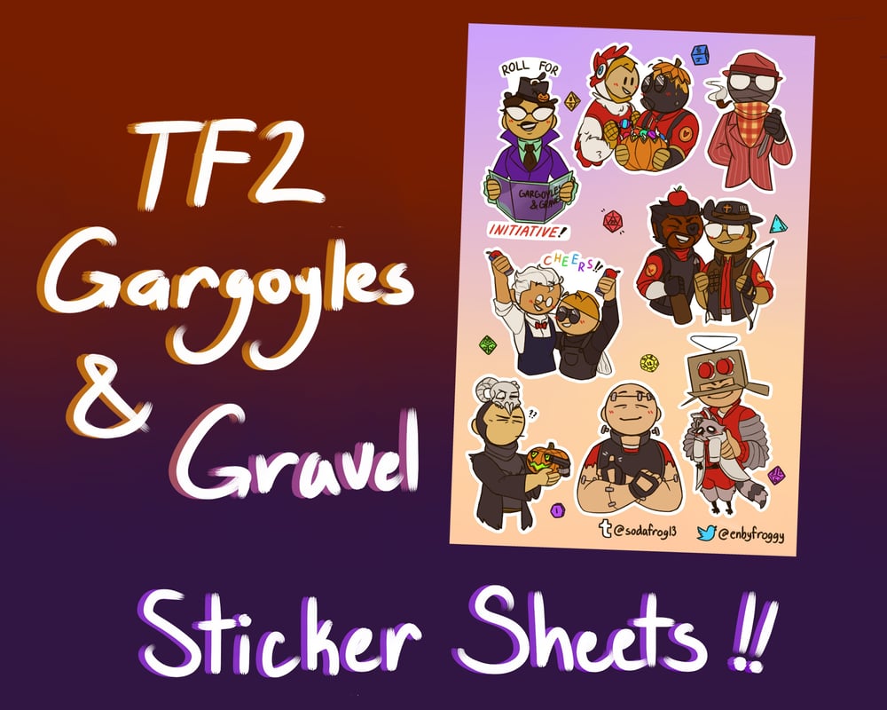 Image of Gargoyles & Gravel Sticker Sheets [TF2]