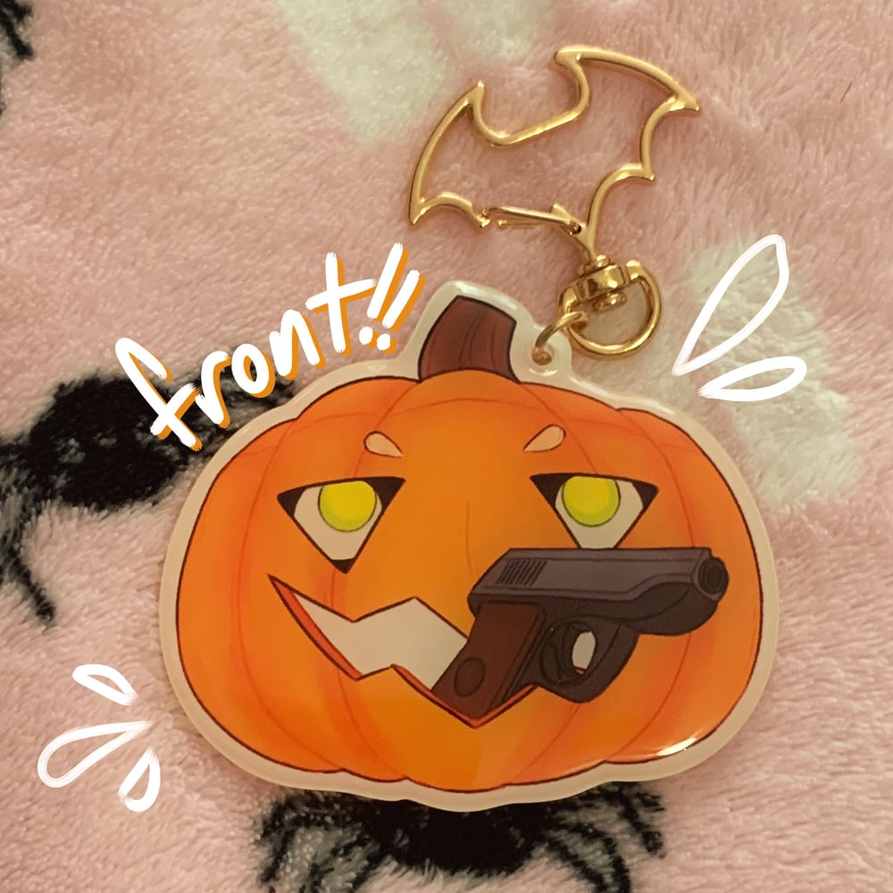 Image of Pumpkin Criminal Glow in the Dark Acrylic Charms [TF2]