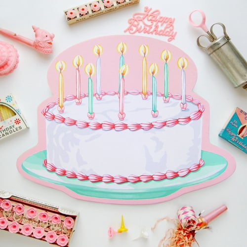 Image of Party cake with candles plaque