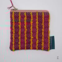 Image 2 of Handwoven and handmade coin purse pinks and blue variations