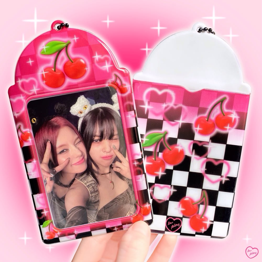 Cherry Photocard Holder Keychain