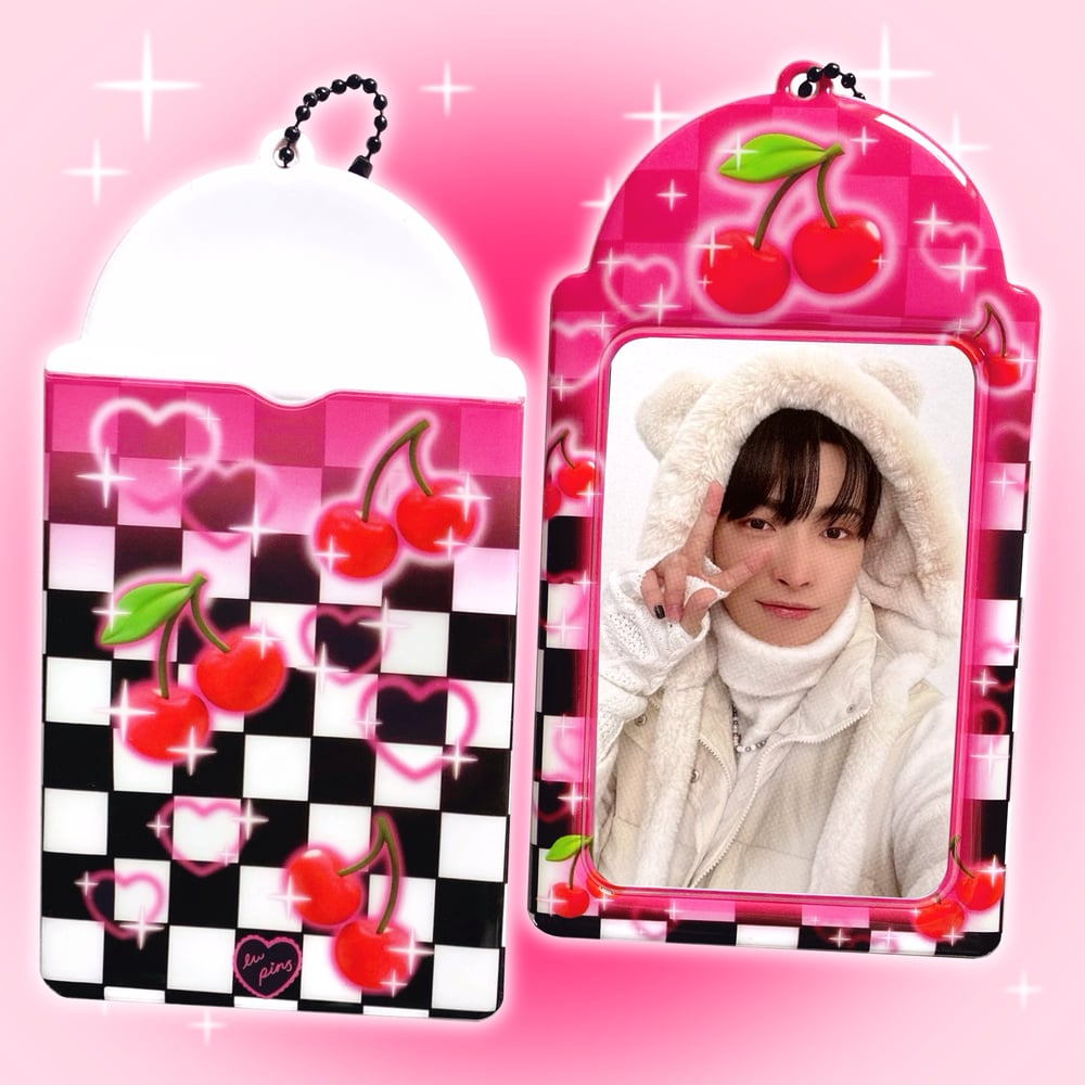 Cherry Photocard Holder Keychain