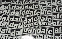 Image 1 of Pack of 25 10x5cm DAFC Dunfermline Football/Ultras Stickers.