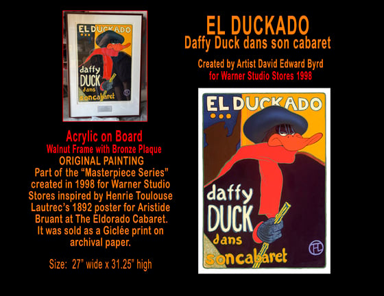 Image of "EL DUCKADO" Daffy Duck dans son Cabaret - Original Painting 1998