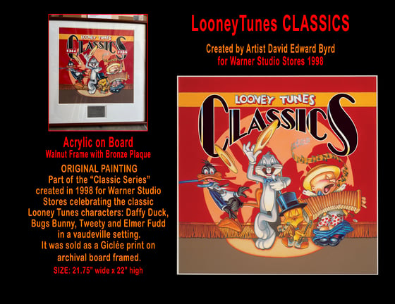 Image of "LooneyTunes CLASSICS" Original Acrylic Painting but David Edward Byrd 1998