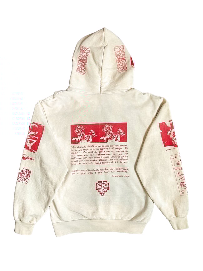 INTEGRITY ROSE FLOWER ESSENCE SPELL HOODIE *ECRU*