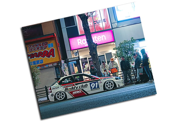 Image of *NEW* 16x20 High-Quality Print -  Buddy Club EK9 in Akihabara