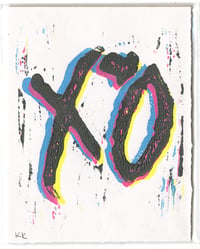 Image 2 of XO 'Til We OD Linocut Block Print (4.25"x5.5")