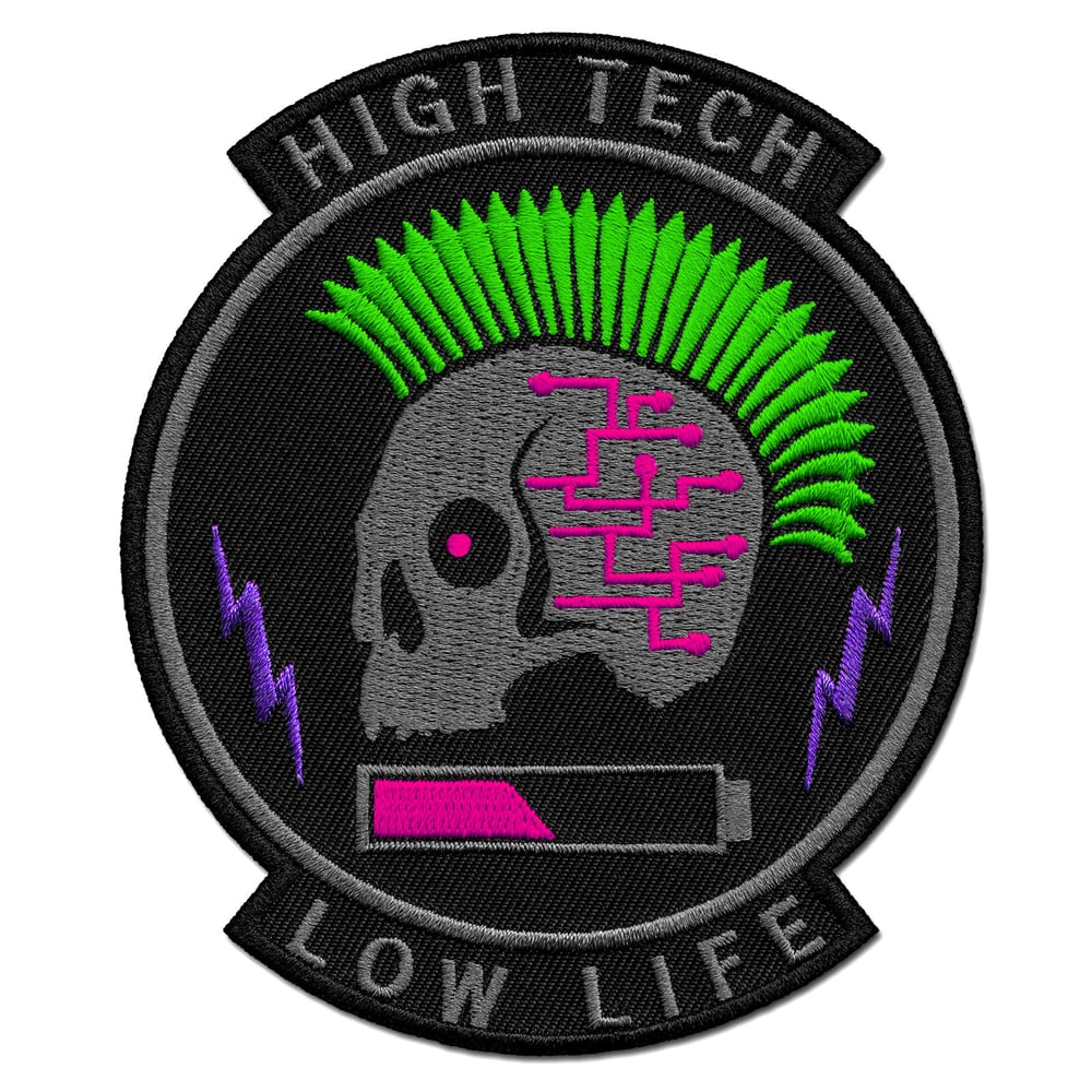 Image of High Tech Low Life Patch NEON
