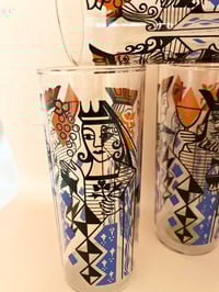 Image 2 of Ravenhead Slim Jims Drinking Glasses 'Playing Cards' Design