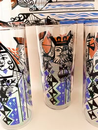 Image 4 of Ravenhead Slim Jims Drinking Glasses 'Playing Cards' Design