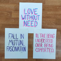 Image 2 of Protest for Love, original ink text paintings