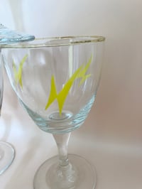 Image 3 of Set of Four Mid Century Wine Glasses