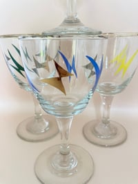 Image 2 of Set of Four Mid Century Wine Glasses