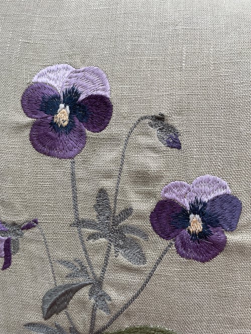 Image of Embroidered Viola Cushion