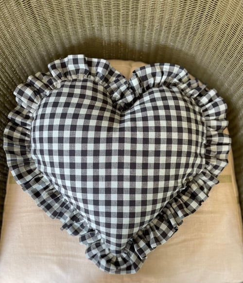 Image of Heart Cushion - Laura Ashley Vintage fabric