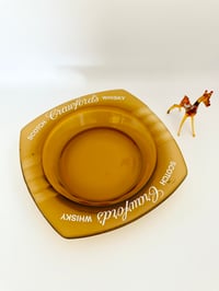 Image 1 of Large Amber Glass Advertising Ashtray