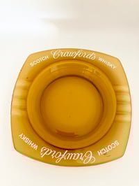 Image 2 of Large Amber Glass Advertising Ashtray