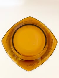 Image 3 of Large Amber Glass Advertising Ashtray