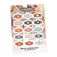 'belts' sticker sheet